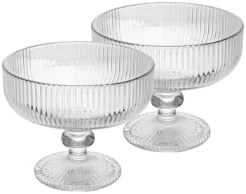 WOLFF - Conjunto 2 Taças de Vidro para Sobremesa Lines 320ml