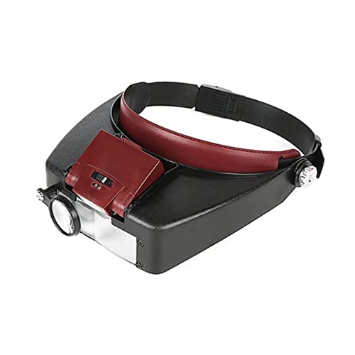 OUBBDVRT Microscope de Lampe de Verre Microscope LED 10x Style de Casque Magrand Groupe Bande de Verre Lunes Magnification Lire