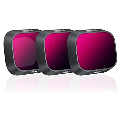 Mini 3 Pro Camera Lens Filter, RIGINADO Multi-Coated Polariser ND Filter Set of 3, Camera Lens for DJI Mini 3 Pro Accessories (ND16, ND64, ND256) (Aluminium Version) Cover