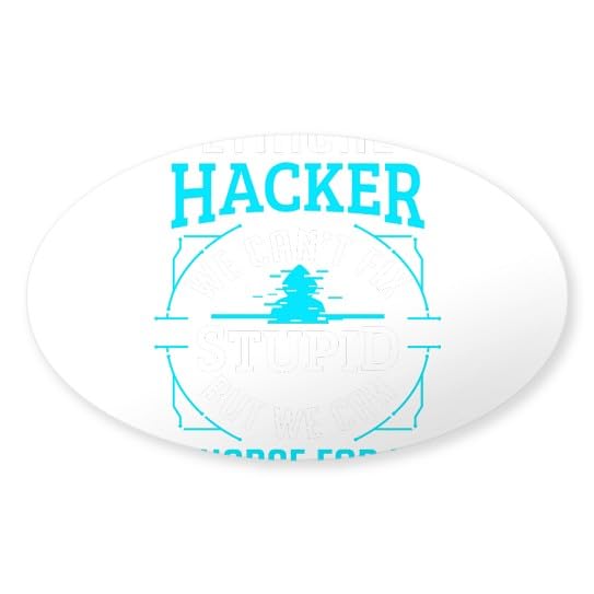 CafePress Cybersecurity Computer Hacking Ethical Hac Sticker Oval Car Bumper Sticker