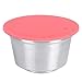Filtros de Café de Taza Taza de Cápsula de Café Recargable Reutilizable de Acero Inoxidable Taza de Cápsula de Café Apta para Cafetera Dolce Gusto(rojo)