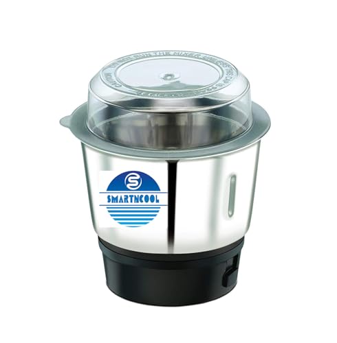 Mixer Grinder Chutney Jar With Lid 0.4 Liter (Steel Black). Suitable For-Bajaj Twister, Twister Fruity, Gx-7, Gx-8, Bravo,Gx-10, Gx -10Dlx,