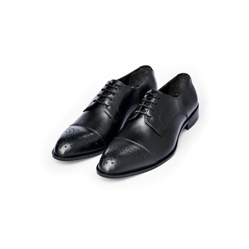 Men's Dress Shoes Handmade Leather Formal Business Oxford Shoes Premium Brogue Derby Retro Dress Shoes for Men