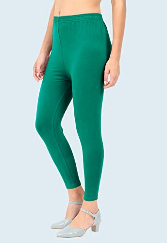 Image of POPOLO Women's Super Soft Ankle Length Cotton Lycra Solid Stretchable Legging