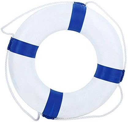 Miniatura 8 de Ganesa Deepak Lifebuoy - Anillo decorativo de tela de bienvenida de 20.5 in de diámetro, boya para pared del hogar, decoración náutica (azul)