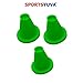 SPORTSYUVA Rubber Cricket Batting Tee Cone for Batting Practice (Pack of 3) (Green)