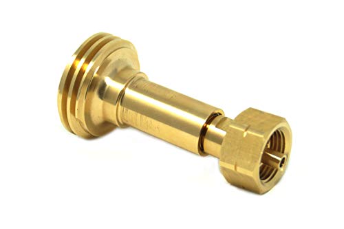 Adaptateur de réservoir Acme pour Le Remplissage de Bouteilles de gaz avec Filetage W21.8 x 1/14 LH (par ex. Bouteilles de gaz françaises), y Compris la buse intermédiaire n° 4.