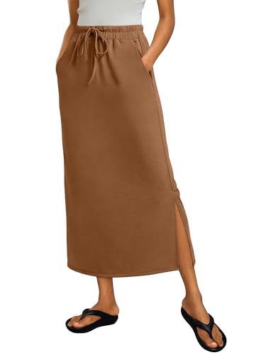 Image of ANRABESS Casual Maxi Skirts for Women, High Waist, Summer, Drawstring, Ideal for Daily Wear, Office & Weekend Outings 2026