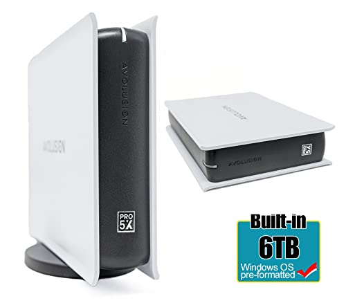 Image of Avolusion PRO-5X Series 6TB USB 3.0 External Hard Drive for WindowsOS Desktop PC /Laptop (White) - 2 Year Warranty (Renewed)