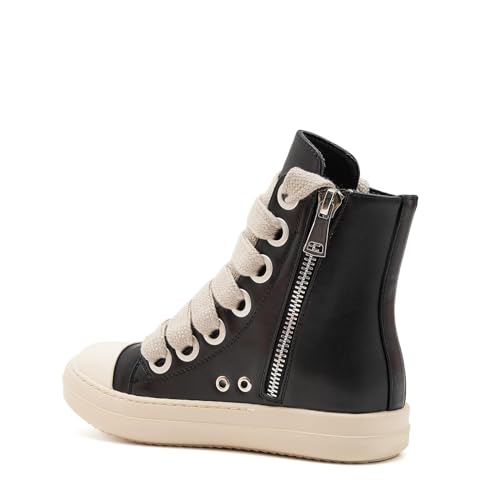 Womens High Top Sneakers Jumbo Lace-up Platform Comfort Trainers Thick Soles Walking Casual Shoes4