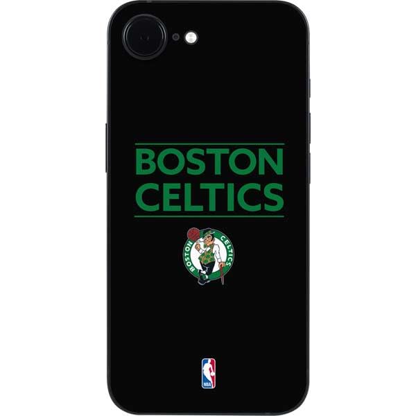 Skinit Decal Phone Skin Compatible with iPhone 16e - Officially Licensed NBA Boston Celtics Standard - Black Design