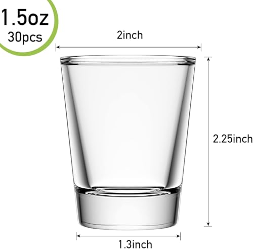 Mfacoy 30 Pack Shot Glasses Set With Heavy Base thumb #1