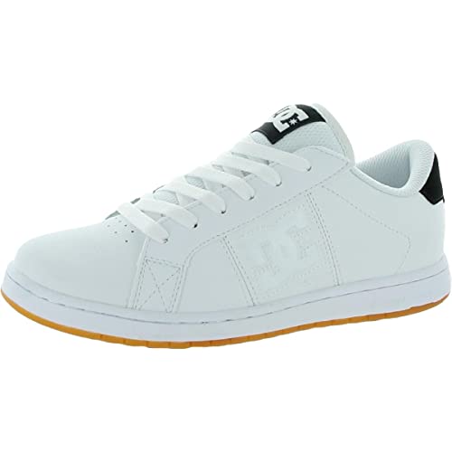 DC Boys Striker Little Kid Leather Skate Shoes White 1 Medium (D) Little Kid