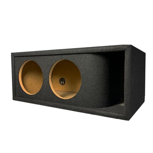 Atrend Dual 12 Inch Subwoofer Box Kerf Ported Subwoofer Enclosure Low-Tuned Car Audio Bass Box Pro Series Made in USA