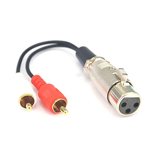 10 Pieces XLR Y Splitter Patch Cable XLR Female to 2 RCA Male Adapter Cable 0.6 Feet