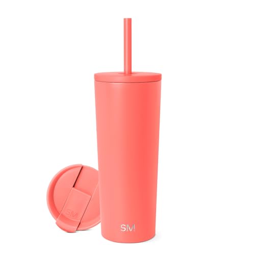 Image of Simple Modern Insulated Tumbler with Lid and Straw | Iced Coffee Cup Reusable Stainless Steel Water Bottle Travel Mug | Gifts for Women Men Her Him | Classic Collection | 24oz | Honolulu