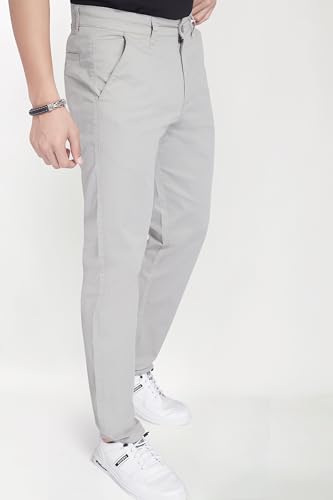 Image of DIVISIVE Men's Regular Fit Cotton Chinos Trousers Pants