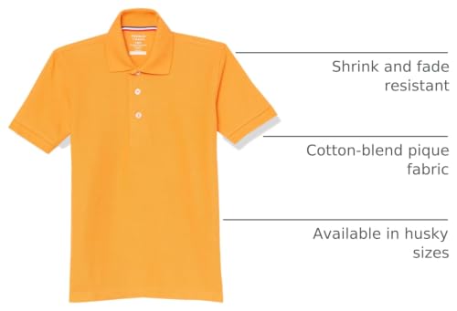 Image of French Toast Boys' Short Sleeve Pique Polo Uniform Shirt (Standard & Husky)