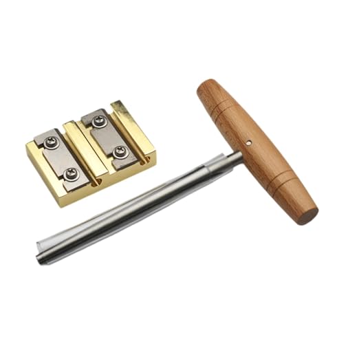 Kioware バイオリンペグレイブナイフカッターバイオリンペグホールセット1:26 に適用アコースティックギターダブルベースウクレレバイオリンペグリーマーツール, 金