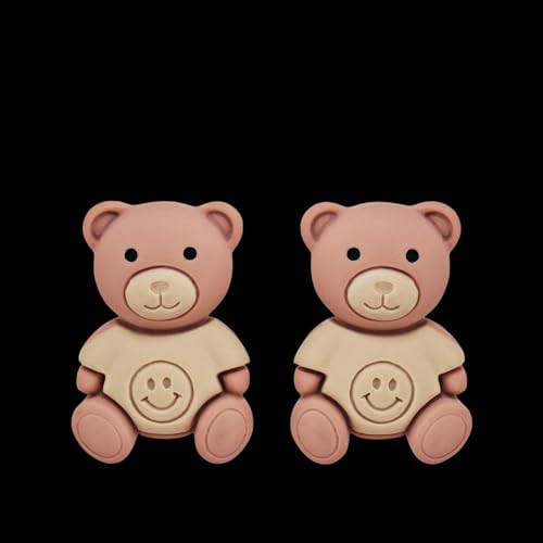 Image of Lucky Jewellery Designer Trendy Teddy And Rabbit Design Earring Stylish Teddy Bear Stud Earing | Cute Cartoon Earrings For Girls & Women (CHEP-TEDDY-PARENT)