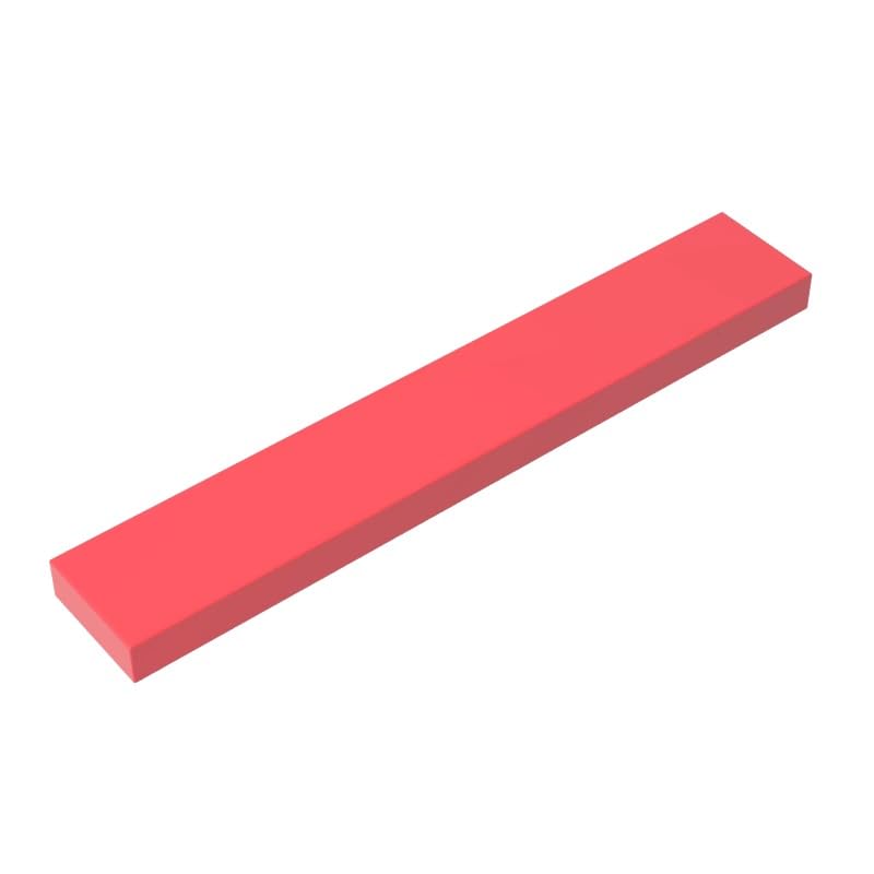 Gobricks 6636 Foundation Plate Tile 1x6 with Groove 50 Pieces GDS-564 Compatible with Lego Building Blocks Color:Neon Orange — image 1