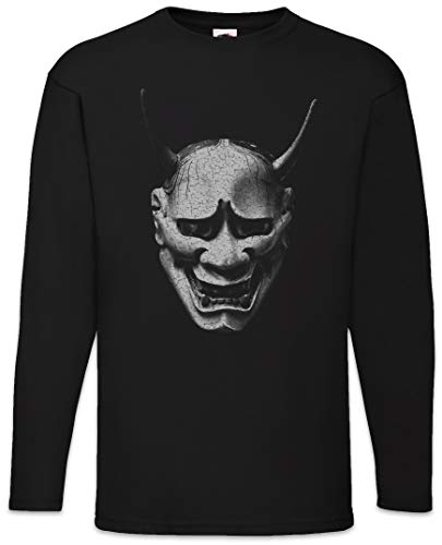 Hannya Mask T-Shirt à Manches Longues en Coton Épais Anti-Déformation Urban Backwoods