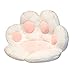 SANWOOD Adorable coussin de chaise réversible en forme de patte pour fauteuil de bureau - Confortable et chaud - En peluche - Soulage la douleur - Pour la maison, le bureau - Blanc - Taille L