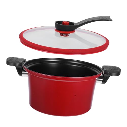 ROMISBABA Multifunctional Cooking Pot Low Pressure Cooker Nonstick Pressure Cooker for Induction Hobs for Steaming and Slow Cooking Meals at Home