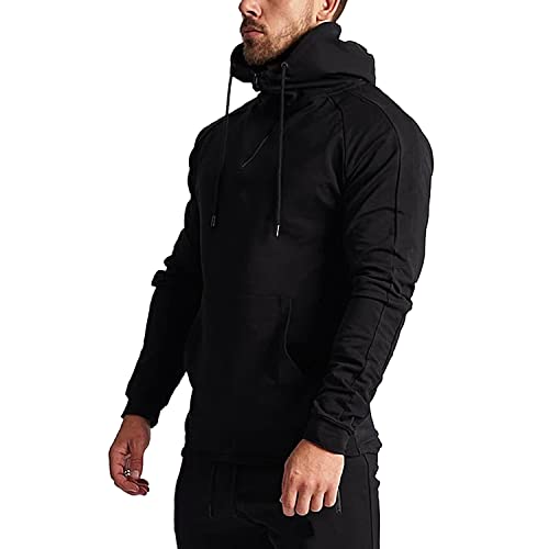 GYMELITE Men's 1/4 Zip Fashion Pullover Hoodie Athletic Workout Fit Cotton Hooed Sweatshirts Casual Long Sleeve with Pocket2
