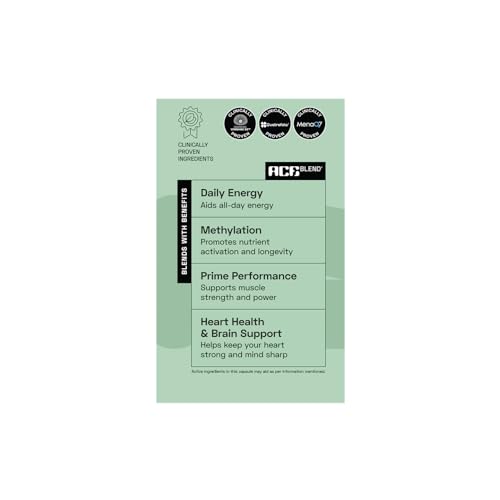 Image of Ace Blend Multivitamin Capsules for Men | Pack of 60 | Methylated Multivitamin with 19 Essential Nutrients | Quatrefolic, MenaQ7 & Vitashine D3 | Supports Energy, Immunity, Focus & Heart Health