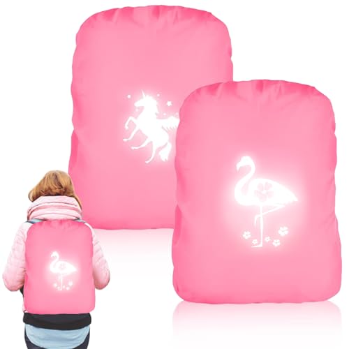 TECHEEL Funda impermeable para mochila escolar para niños, impermeable, funda para lluvia, funda protectora compatible con Step Rucksackschutz Outdoor Camping Senderismo (D)