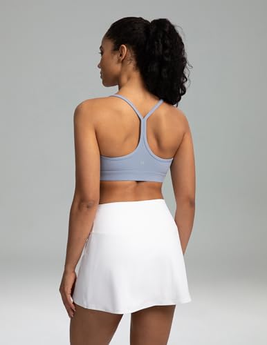 Image of Colorfulkoala Women's Dreamlux Y Back Sports Bra Low Impact Padded Workout Top with Built in Bra A-C Cups