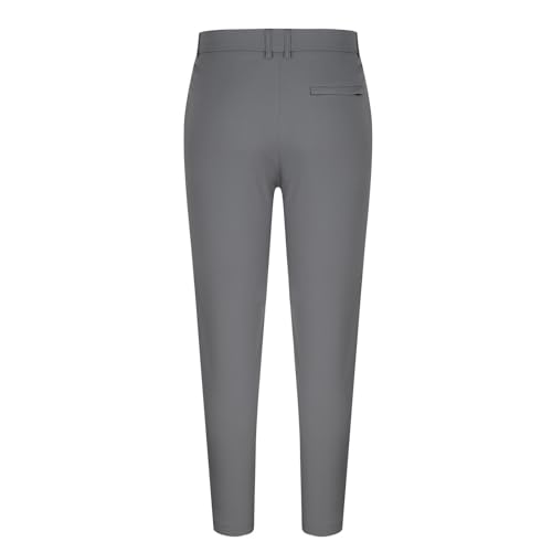 NATHGAM Men's Stretch Dress Pants Slim Fit Lightweight Flat Front Straight Trousers Wrinkle-Free Casual Business Golf Pants4