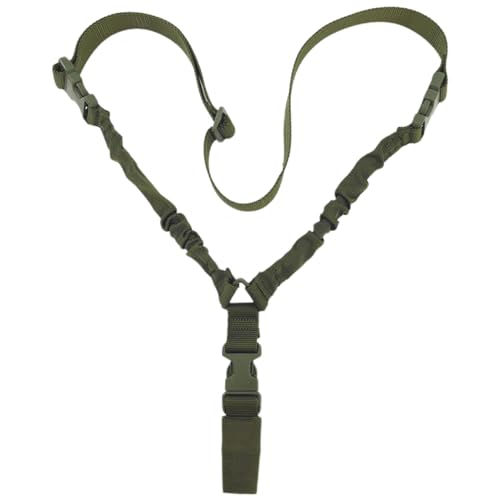 Correa Portafusil, Tejido de Nylon, Diagonal Hombro de Liberación Rápida, Longitud Ajustable, para la Correa de la Cámara, los Deportes Al Aire Libre CS, Cuerda de la Misión Acollador (Verde Militar)