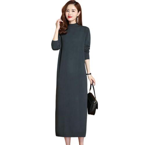 Robe longue en tricot col montant femme solution idéale contre le froid