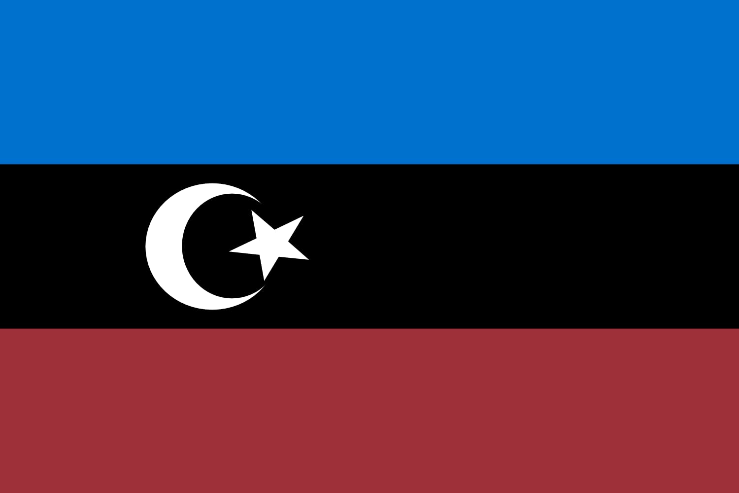 Drapeau Tatars en Lettonie et Estonie en maille haute densité finition premium