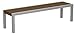 POLYWOOD 3800-11TE MOD Bench, Textured Silver/Teak