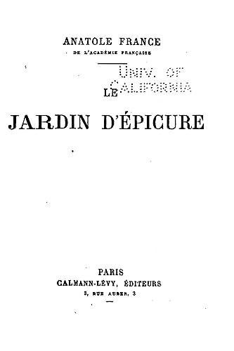 Le jardin d'Épicure (French Edition)