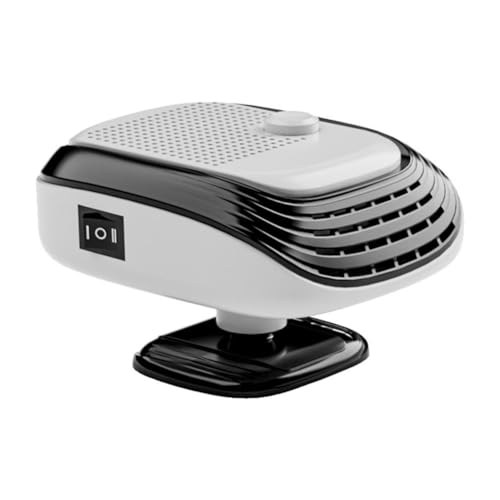 Hreyywo Descongelador AutomóVil PortáTil 12 V Calentador Parabrisas Ventilador Enfriamiento CalefaccióN 2 en 1 para DesempañAdor Ventanas AutomáTico con Suministro Calentamiento RáPido A
