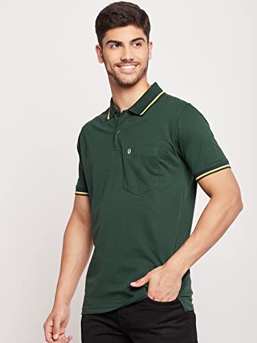 Image of UNIBERRY Men's Cotton Half Sleeves Solid Polo Neck T-shirt-MT4-BG 4XL
