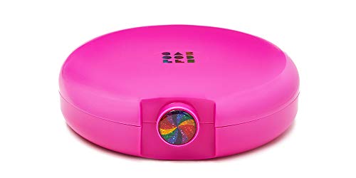 Caboodles Rainbow Rad Cosmic Cosmetic Retro Compact Makeup Organizer, Bright Fuchsia