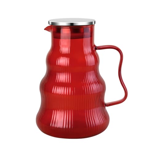 High Borosilicate Glass pitcher—Christmas tree design, dopamine-hued color scheme. Beyond serving as a vessel for all beverages, it makes an ideal gift or festive decor piece.