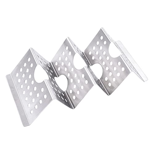 FUNOMOCYA Tortilla Stand Taco Stands Desktop Burritos Stand Taco Storage Taco Shell Oven Safe Taco Holder Mexico Taco Shelf Wave Shaped Taco Stand Mexican Pancake Silver Stainless Steel