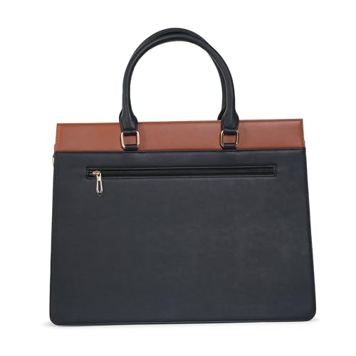 Image of HORRA 13 Inch Laptop Bag For Women Office use with Padded Laptop Compartment and Extra Pouch | Laptop Tote Handbag for Work| For College| Vegan Leather Handbag | Daily & Travel Use