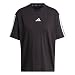 adidas Damen Essentials 3-Stripes Boyfriend Shirt, Black/White, L