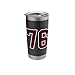 Maroon and White Number 76 Jersey Player Uniform #76 Fan Stainless Steel Insulated Tumbler