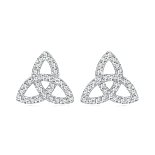 Boucles d'oreilles nœud celtique argent 925 femme puce oreille minimaliste chic