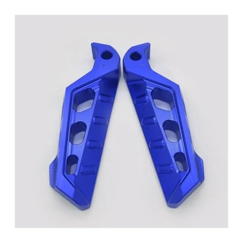 バイク ステップペダル Nmax用 Xmax用 Tmax用 R1用 R3用 MTO3用 NVX155用 エアロックスシリーズスクーター用フットレスト ユニバーサルオートバイCNCアルミ合金フットペダル(1 pair Blue)
