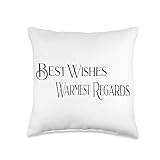 Best Wishes Warmest Regards Throw Pillow