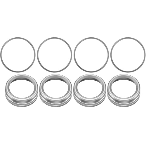 Image of Aluminum Alloy AC Knob Covers & Vent Outer Rings Kit for Toyota Tacoma 2016-2023 (8pcs Silver) - HVAC Control Button Covers, Air Conditioner Vent Trim Rings